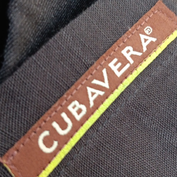 CUBAVERA MEN'S BLACK LINEN BLEND GUAYABERA SS BUTTON DOWN SHIRT - Picture 8 of 17